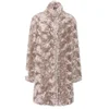 2019 Fashion New-Style Good Quality Grey Long Coat Women Winter Faux Fur Coat
