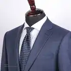 Hot sale navy blue half canvas business suits