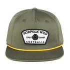 Custom adjustable 5 panel classic blank plain rope snapback hat with leather strap