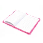 custom OEM Promotional Personal office Big Eyes monster Fur Note Book with print