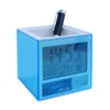BolerGifts Home Style Desktop Calendar Temperature Clock Pen Holder with Photo Frame