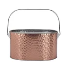 Galvanized steel Modern Style Copper Knife Fork Organizer Utensils Kitchen caddy holder
