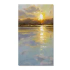 Beautiful sunrise wall hanging modern bright picture handmade abstract oil painting