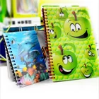 High quality 3d notebook custom printed lenticular 3D notebook with spiral bound for school