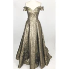 2019 Chao zhou New v-neck off the shoulder sexy ball gown prom gowns evening dress