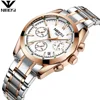 NIBOSI Men Watches Top Brand Luxury Fashion Business Quartz Watch Men Sport Metal Waterproof Wristwatches