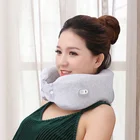 Hezheng U Shape Vibration Massage Neck and Head Support Memory Foam Travel Adjustable Pillow