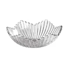 Wholesale Round Crystal Glass Fruit Tray Clear Glass Fruit Plate