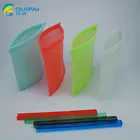Amazon hot Food Grade Leakproof Vacuum Reusable Silicone Food Storage Bag With Zipper