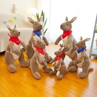 Cartoon mother and baby kangaroo plush doll