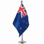 high quality wholesale office indoor small flag metal pole custom made table metal desk Flag with metal stand