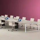 Factory Price High quality 15 person modular white conference table for meeting room