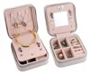 Delicate And Exquisite Portable Jewelry Case Travel Earring Ring Necklace Accessories Organizer Box with Zipper