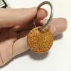 Custom double eagle rose gold metal trolley keyring coin