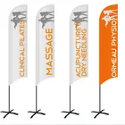 Cheap Outdoor Custom Promotion Advertising Double sided Printed Polyester Flying Beach Flag For Trade Show