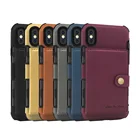 Fashion Luxury Armor cell phone case with credit card holder Wallet Phone Cover Case For iPhone xs max