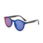 Classic Round Colorful Plastic Frame Protection men women Sun Glasses