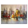 Modern abstract handmade city oil art painting decorative for living room home hotel wall decoration