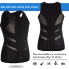 Tank Top Slimming Vest Tight Body Shaper Tummy Underwear Men Waist Trimmer strapless slimming black