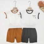 Children summer clothes boutique design baby boy clothing sets