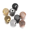 4mm 6mm 8mm 10mm 12mm black micro pave zircon round beads diy bracelet accessory loose beads