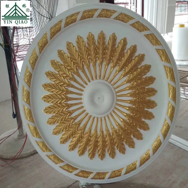 Golden Color Painted Grg Glassfiber Reinforced Gypsum Mouldings Ceiling Rose Buy Plaster Cornice Pop Design Fireproof Gypsum Cornice Moulding Centre