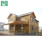 China prefabricated wooden homes,leisure green log wood villa