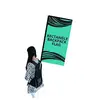 Backpack Custom Rectangle Flag Banner Display 50x200 cm Graphic with Hardware Includes Poles & Base