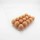 PET cheap clear clamshell strong 15 cell blister egg tray egg box plastic