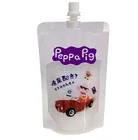 customized logo printed Flexible Packaging Food Grade juice drink milk 500ml nozzle transparent spout plastic bag