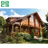 Factory ready made prefabricated modular wooden home, environmental green wooden villa house