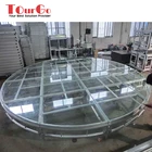 Hot Sale Round Transparent Plexiglass Stage For Swimming Pool Event