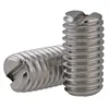 Slotted set screws with flat point din551