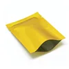 Matt Golden Coffee Candy Powder Packaging Open Top Vacuum Bag Food Storage Packing foil self seal bags