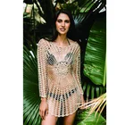 Crochet coverup, women's beach dress coverup pattern
