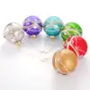 Xmas colorful glass christmas ball ornaments with paint