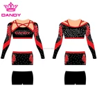 Highlight School and Academy cheerleading uniforms,Dance wear with rhinestone