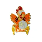 custom screenprint chicken military fashion epola soft enamel gift small lapel pin