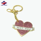 Longzhiyu 12 years professional customized custom heart keychain metal enamel stainless keychain