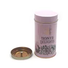 Chinese Custom Printed Luxury Round Loose Leaf Flower Green Tea Caddy Round Tin Can Metal Tea Packaging Box