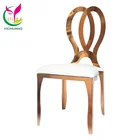 YCX-SS25-01 Wholesale Event Wedding Party Rose Gold Stainless Steel Chair