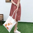 Fashion Orange Printing Canvas Lady Tote Bag