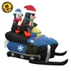 8ft Xmas Decoration Inflatable Peaguin on Snow Motor, Air blown Christmas Decoration Snow Motor