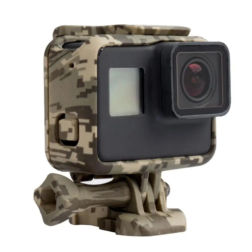 Il trasporto Libero di Protezione Custodia Copertura Della Macchina Fotografica di Azione di Camuffamento di Protezione In Plastica Border Frame Box per Go Pro Eroe 5 Gopro - ANKUX Tech Co., Ltd