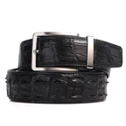 High quality siam crocodile hornback skin mens real exotic genuine crocodile leather belt