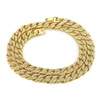 MJ Jewelry 24 Inch Stock White Gold Alloy Iced Out Cuban Link Chain