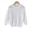 Custom Kids Trendy Loose Knitted Casual Hollow Pullover Sweater