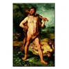 Famous artists newly design strong nude man oil painting