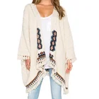 Plus Size Fashion Solid Crochet Cardigan Knitted Ladies Hand Knitting Woman Kimono Sweater