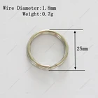 Key Chain Stainless Steel Split Key Ring 1.8x25MM Silver Key Chain For Carrying